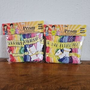 Lot 2 PRISM EMBROIDERY THREADS Craft County Craft 105 Assorted Skeins NIP SEALED